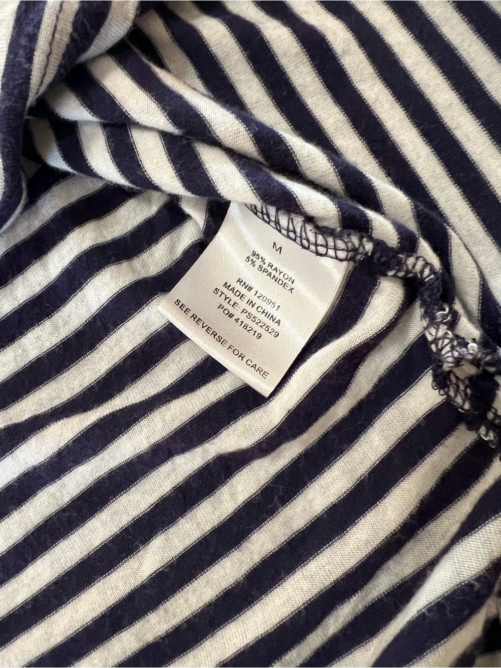 Pink Rose Casual Sleeveless Blue White Striped Crewneck Pocket Tee Tank Shirt-M - Picture 10 of 15